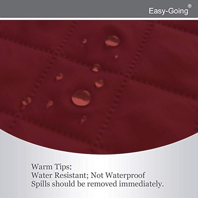 Easy-Going Futon Sofa Slipcover Reversible Sofa Cover Armless Cover Furniture Protector Couch Cover Water Resistant Pets, Kids, Children, Dog, Cat Christmas Red/Ivory