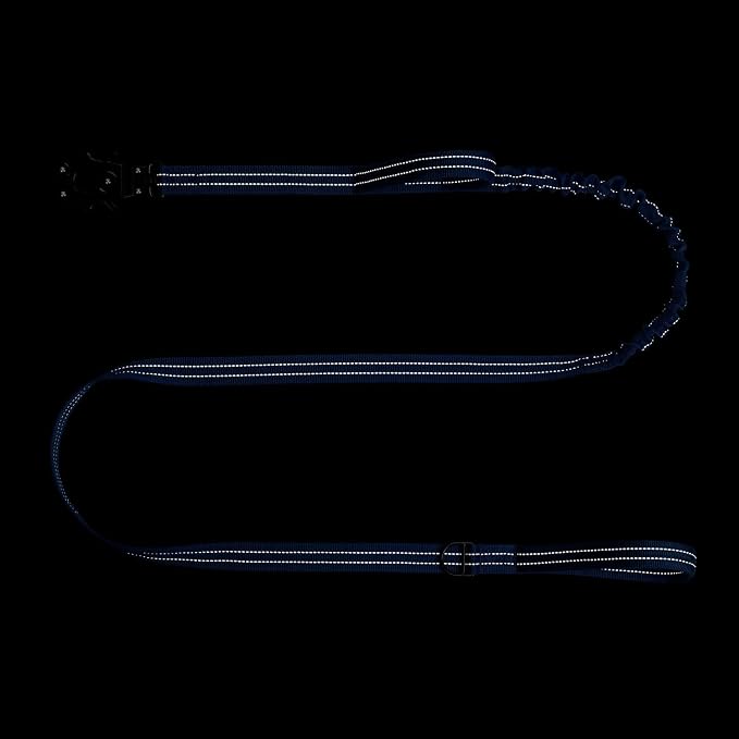 ICEFANG Tactical Dog Leash,K9 Training Walking Bungee Lead with 2 Control Handle,Heavy Duty Quick Release Metal Clasp,for Medium Large Breed (Reflective Blue, 6 FT)