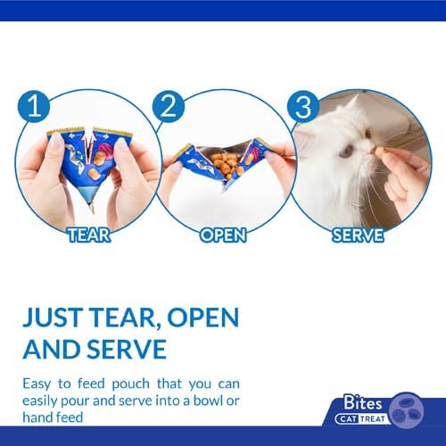 INABA Churu Fun Bites for Cats, Soft & Chewy Baked Chicken Wrapped Filled Cat Treats with Taurine, 0.42 Ounces Each Tetra, 3 Tetras, Tuna with Cheese Recipe