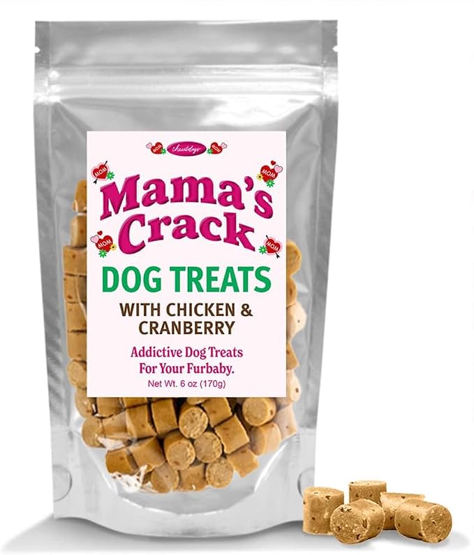 iHeartDogs Mama's Dog Treats - Healthy Treats with Chicken & Cranberry - Helps Feed Hungry Shelter Dogs in Need, 6oz