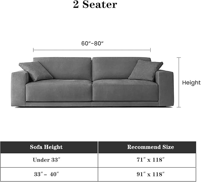 MEETSKY Boho Couch Cover Sofa Covers, Chenille Geometric Khaki Couch Covers for 2 Cushion Couch Sofa for Dogs, Washable Slipcover for Cat Sofa Protector with Tassels,71" x 118"