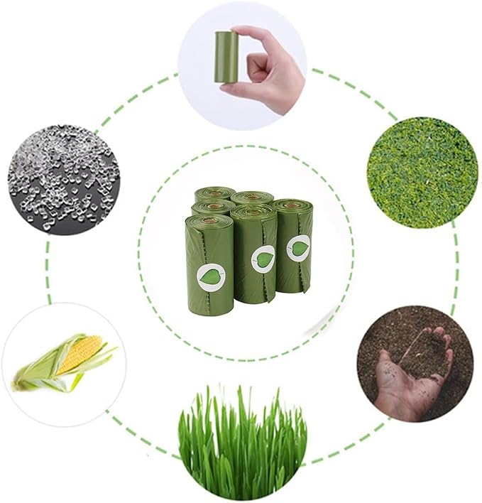 Biodegradable Dog Poop Bags Rolls (150 Bags) for Waste Refuse Cleanup, Doggy Roll Replacements for Outdoor Puppy Walking and Travel, Leak Proof and Tear Resistant, Extra Thick Plastic (Scented)