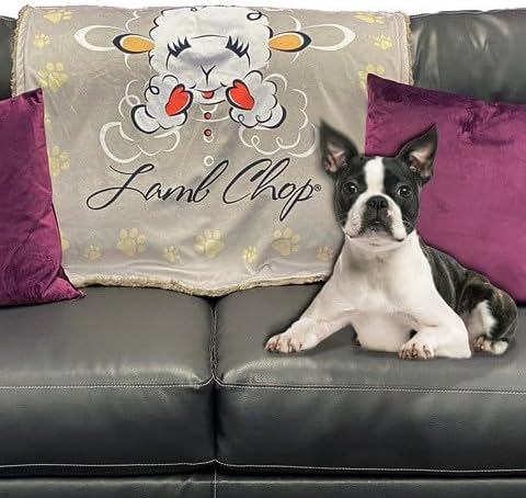 Lamb Chop Blanket | Dog Blanket | Fluffy Fleece Lamb Chop Premium Soft Pet Throw | Snuggle Up Your Pup in Cozy Comfort | Multicolor | 36x36 Inches | Officially Licensed