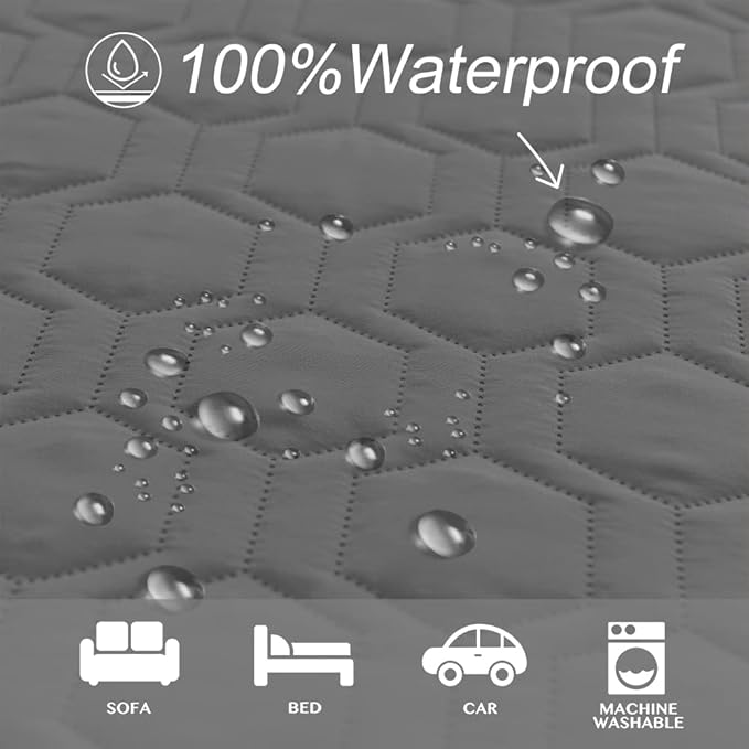 Tcksstex Waterproof and Non-Slip Dog Bed Cover and Pet Blanket Sofa Pet Bed Mat ，car Incontinence Mattress Protectors Furniture Couch Cover for Most Cats Dogs,Pets（30x70-Dark Grey）