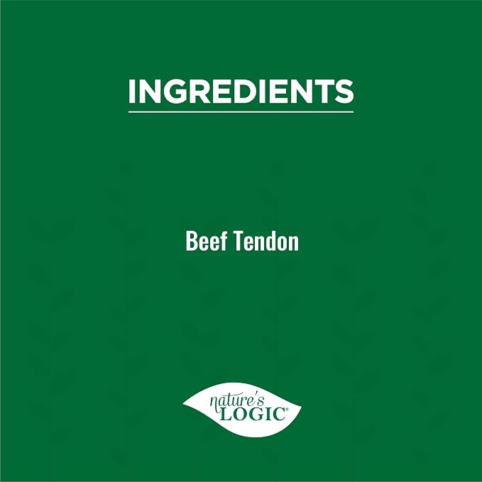 Nature's Logic All Natural Beef Tendon Chew - 100% Natural Treats for Dogs - Promotes Dental Hygiene - Recreational Chewing Dog Chews for Large and Small Breeds, Made in USA - Beef Tendon Treat