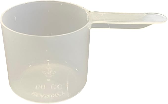1/3 Cup (80 mL | 2.7 Oz.) Short Handle Plastic Measuring Scoop for Coffee, Protein Powder, Pet Food, Spices, Grains, Dry Goods – Food-Grade BPA-Free (Pack of 1)