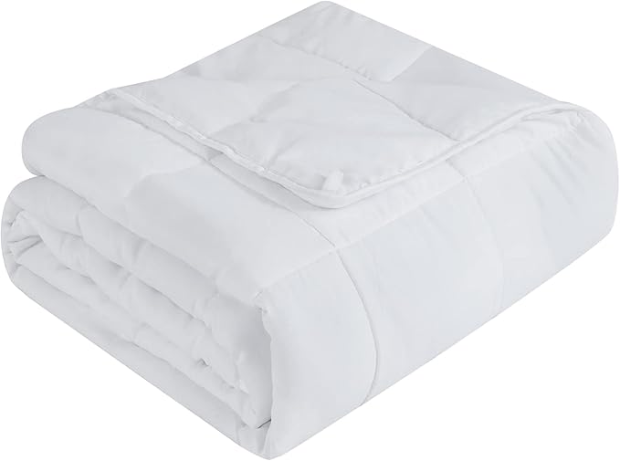 L'AGRATY Weighted Blanket - 48"x72" 15lbs Cooling Breathable Heavy Blanket Microfiber Material with Glass Beads for Adult All-Season Summer Fall Winter Soft Thick Comfort