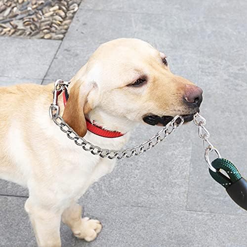 BTINESFUL 6FT Chewproof Dog Leash, Strong Nylon Rope with Anti-Chewing Chain and Padded Handle for Medium Large Dogs Outdoor Training Walking Hiking Dark Green