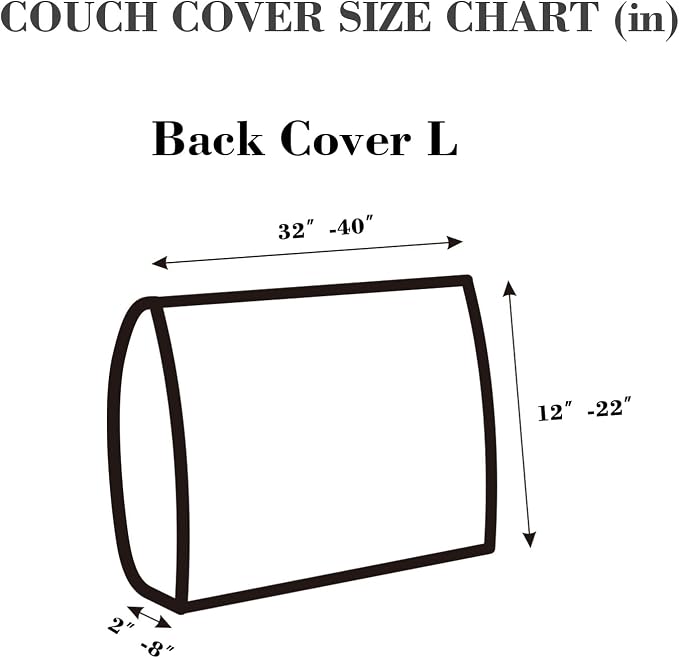 Sofa Covers Couch Covers for Sofa Pet Friendly Couch Cushion Covers Universal Sofa Covers Washable Stretch Slipcovers for Sectional Sofa (Texture Metal Gray,Back Cover L)