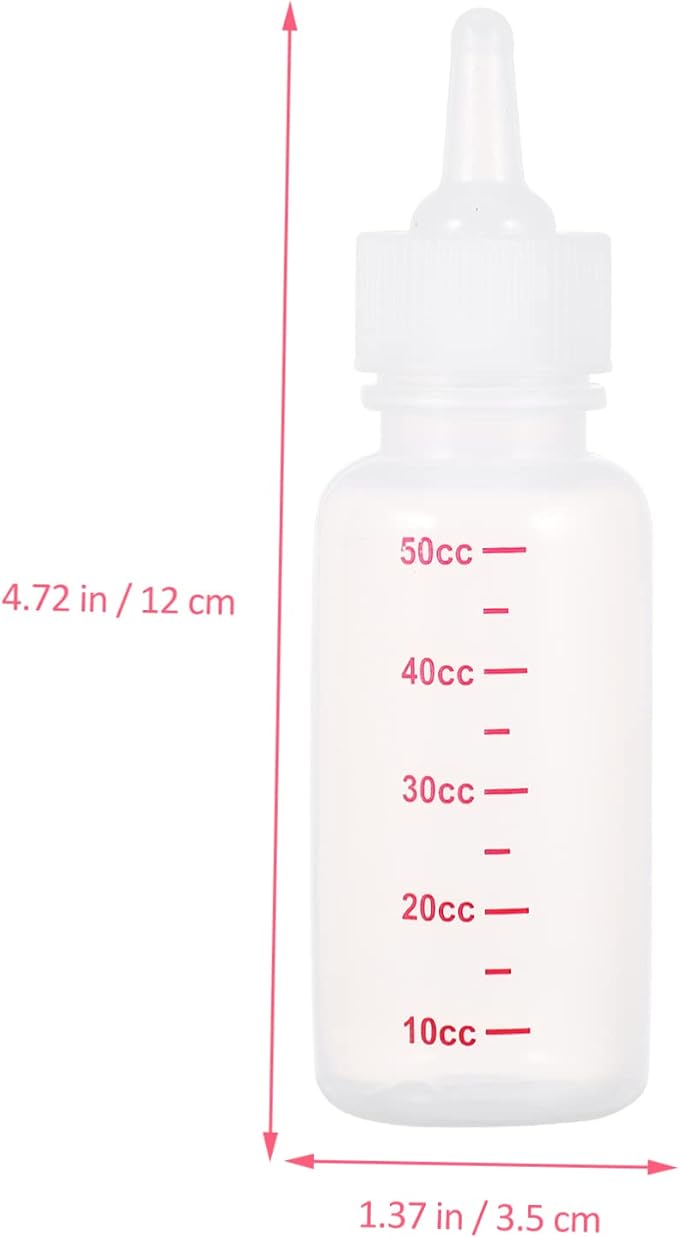BESPORTBLE Pet Feeding Bottle and Dropper for Cats and Dogs Accurate Scale for Controlled Feeding Safe Material Lightweight Design for Easy Use