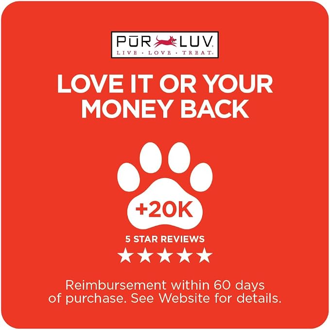 Pur Luv Chicken Wrapped Sweet Potato Dog Treats, Rawhide Free Jerky Wraps, Made with Real Chicken, 16 Oz, Healthy, Easily Digestible, Long Lasting, High Protein Treat, Satisfies Dog's Urge to Chew