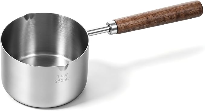 Dog Cat Food Scoop 1 Cup, 304 Stainless Steel Dog Food Measuring Cup with Inner Precision for Pets & Kitchen Use