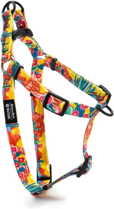 Wolfgang Heavy Duty Adjustable Dog Harness, Pull-Tested to Over 800 lbs for Walking & Training, PackLeader Print, Small