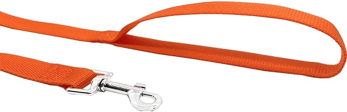 Nylon Training Dog Leash for Small Medium Large Dogs, 15ft 20ft 30ft 50ft Long Leash Dog/Puppy Lead for Obedience Recall Training, Camping (20ft, Orange)