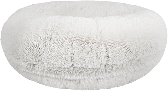 Bessie + Barnie Bagel Bed for Dogs and Cats – Round Pet Bed with 360-Degree Zipper, Waterproof Liner, Machine Washable Cover, Eco-Friendly Polyfill – Plush Donut Puppy Bed for Dogs