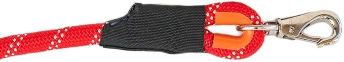 ZippyPaws Climbers Rope Heavy Duty Dog Leash - Thick Leashes for Large Breed Dogs, Durable 2/3'' Climbing Rope, 6 Feet Long, Comfortable Woven Design, Tested Strength Over 3000 lbs - Red