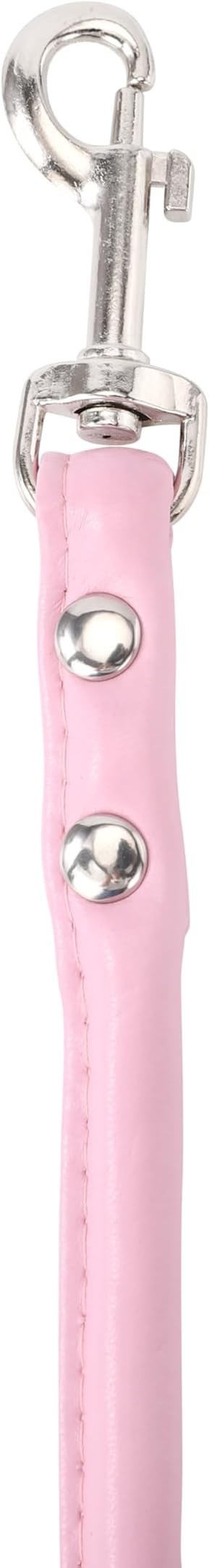 Pink Soft Leather Dog Leash for Small,Medium Dog Walking, Comfortable Leather Handle, 4 ft Pink