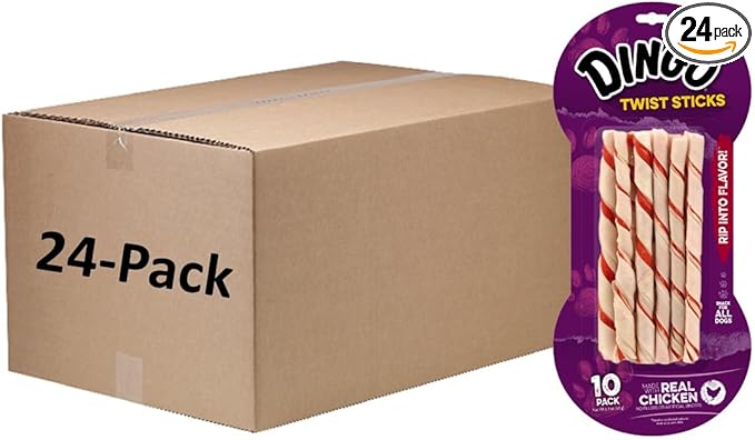Dingo Chicken Twist Sticks Chews For Dogs, 240 Ct