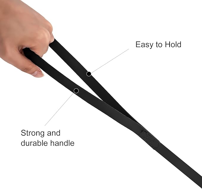 Waterproof Long Leash Durable Dog Recall Training Lead Great for Outdoor Hiking, Training, Yard, Beach and Swimming (Black, 50ft)