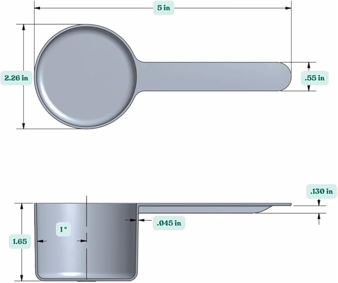 94 mL (94 CC | 3.18 Oz.) Long Handle Plastic Measuring Scoop for Coffee, Protein Powder, Pet Food, Spices, Grains, Dry Goods – Food-Grade BPA-Free (Pack of 10)