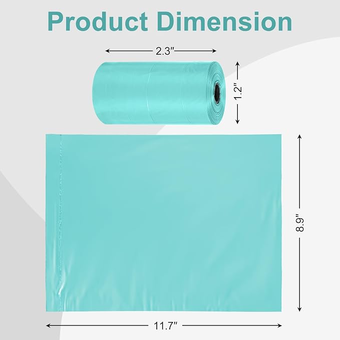 Toplive Dog Poop Bags Rolls, Dogs Waste Bag for Dog Doggie, Thick & Leak-Proof Poop Bag Doggy for Outdoor Puppy Walking and Travel, 16 Rolls (240 Bags), Blue