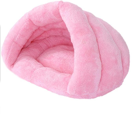 Pet Tent Cave Bed for Small Medium Cats Dogs Pets Sleeping Bag Thick Fleece Warm Slipper Dog Bed Cuddler Burrow House Hole Igloo Nest Cozy Triangle Bed for Cat Puppy