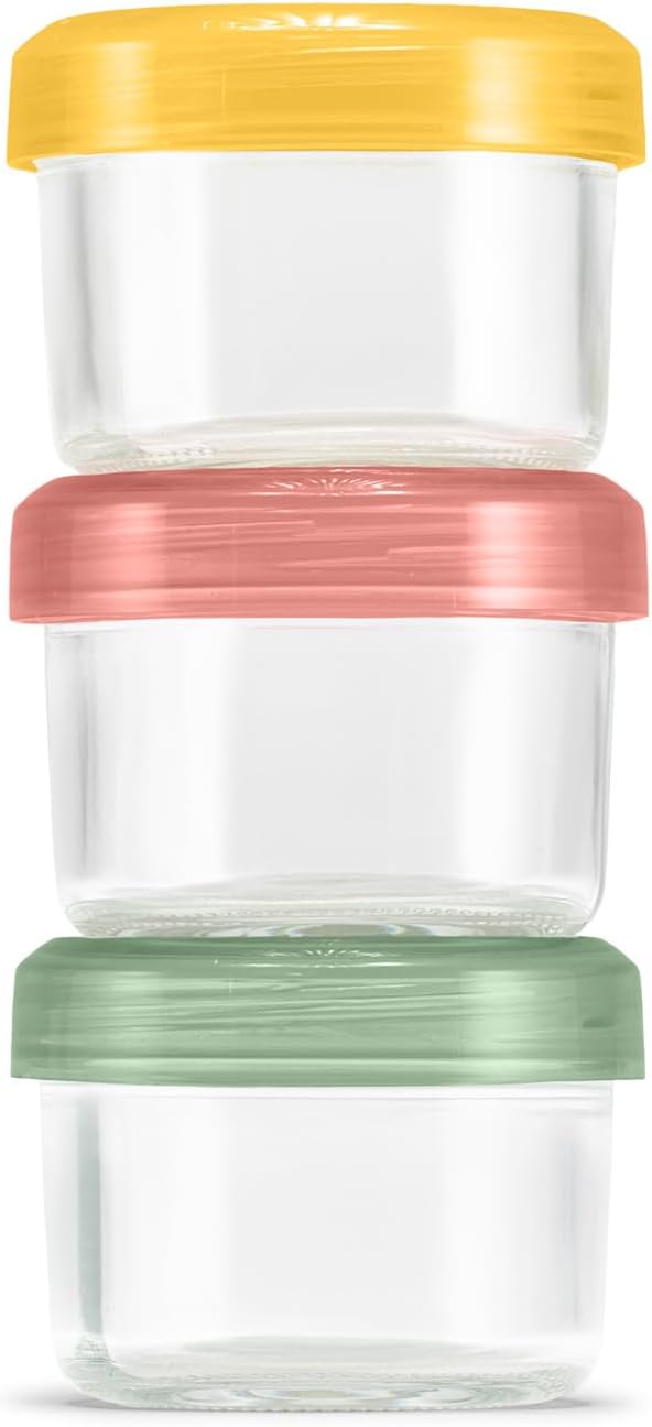 Ello Color Lock 8PC Mixed Glass Food Storage Sets, Leak-Proof Glass Food Storage Containers