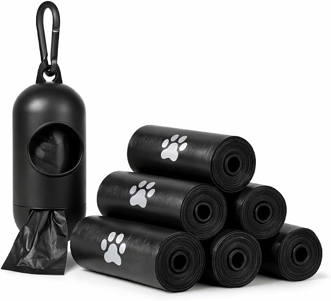 Leak-Proof Dog Poop Bags, Extra Thick Pet Waste Bags, Large Earth-Friendly Unscented Refill Rolls for All Dog Breeds (90 bags)