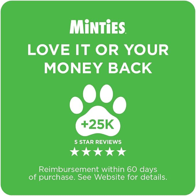 Minties Dental Treats for Cats, Chicken Flavored Treats for Cats, Freshens Breath and Controls Tartar, 2.5oz