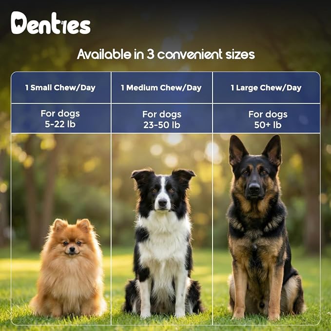 Dental Chews for Dogs–Vet Recommended Dental Dog Treats for Regular/Medium Dogs(23 to 50 lbs),Cleans Teeth, Freshens Breath,Reduce Plaque,Mint Chicken & Beef Recipe,16 oz Pack,30 Count