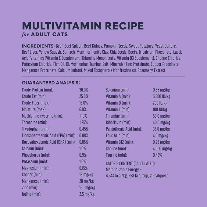 Instinct Raw Boost Mixers, Freeze Dried Cat Food Toppers with Functional Ingredients, Grain Free, Real Beef - Multivitamin for Adults, 5.5 oz Bag