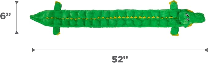 Outward Hound Squeaker Matz Plush Gator Dog Toy, XXL