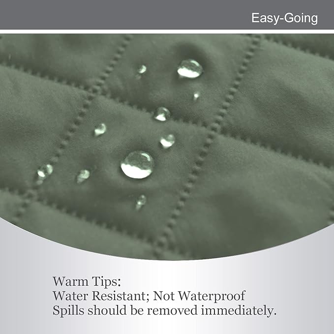 Easy-Going Oversized Chair Sofa Slipcover Reversible Sofa Cover Water Resistant Couch Cover Furniture Protector Cover with Elastic Straps for Pets Dog (Oversized Chair, Greyish Green/Beige)