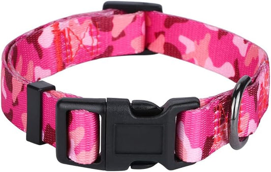 Dog Collar Special Design Personalized Soft Collars Pink Camo Small