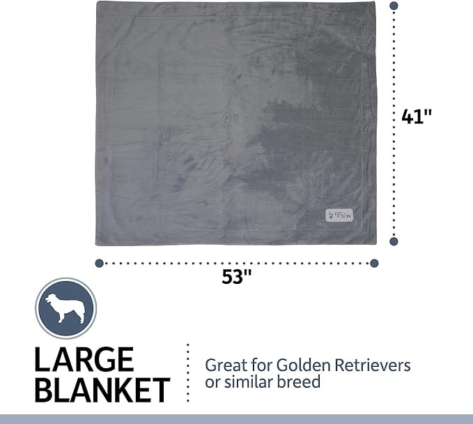 PetFusion Premium Dog &Cat Blanket | Ultra Soft Available in Plush or Quilted; 2 Colors (Grey; Brown) | Perfect Blanket for Small Dogs & Large Dogs