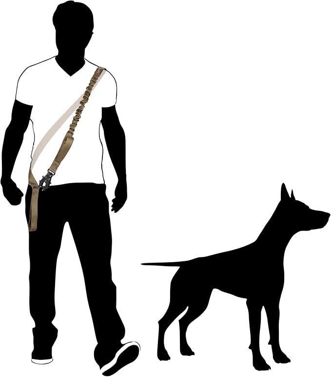 ICEFANG Tactical Dog Leash,K9 Training Walking Bungee Lead with 2 Control Handle,Heavy Duty Quick Release Metal Clasp,for Medium Large Breed (Reflective Grey, 6 FT)