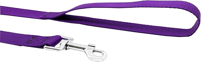 Nylon Training Dog Leash for Small Medium Large Dogs, 15ft 20ft 30ft 50ft Long Leash Dog/Puppy Lead for Obedience Recall Training, Camping (50ft, Purple)