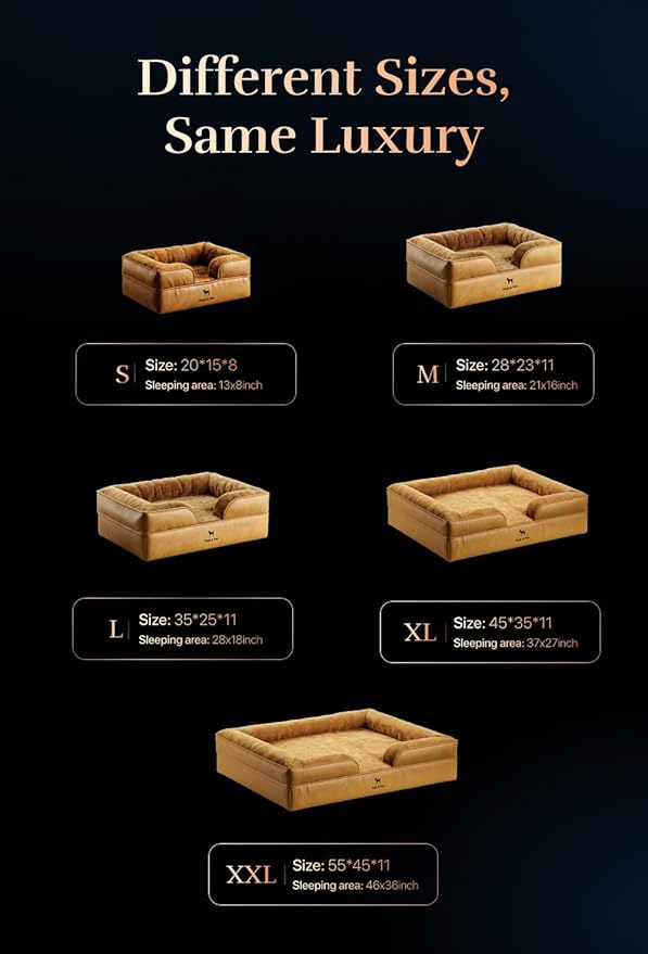 NOAH & PAW Large Dog Bed, 35x25x11 Inch, Orthopedic Dog Beds, Eggshell Memory Foam Infused with Cooling Gel, Inner Cover, Water Resistant, Machine Washable (Velvet Sofa Collection)