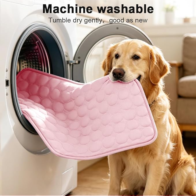 Dog Cooling Mat 2026 Upgraded Arc-Chill Cooling Dog Bed Mat, Washable Pet Cooling Pad (Q-Max>0.4) Cooling Mat for Dogs & Cats Indoor & Outdoor Car Seats (Pink, 40x28 in)