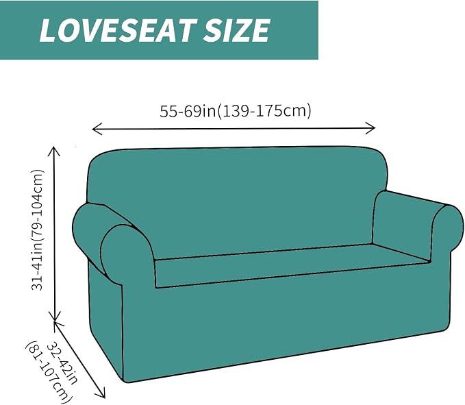 YEMYHOM Couch Cover Latest Jacquard Design High Stretch Sofa Covers for 2 Cushion Couch, Pet Dog Cat Proof Loveseat Slipcover Non Slip Elastic Furniture Protector (Medium, Leaf Pattern Light Gray)