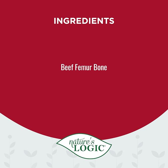 Nature's Logic Beef Femur Slices Dog Chews - Supports Dental Health - Ideal for Aggressive Chewers - Long-Lasting Chew - Beef Femur Slices Treat