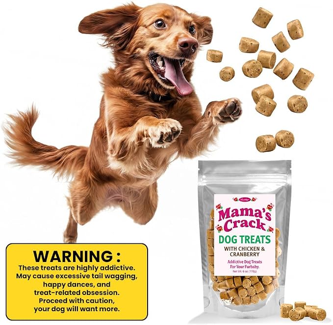 iHeartDogs Mama's Dog Treats - Healthy Treats with Chicken & Cranberry - Helps Feed Hungry Shelter Dogs in Need, 6oz