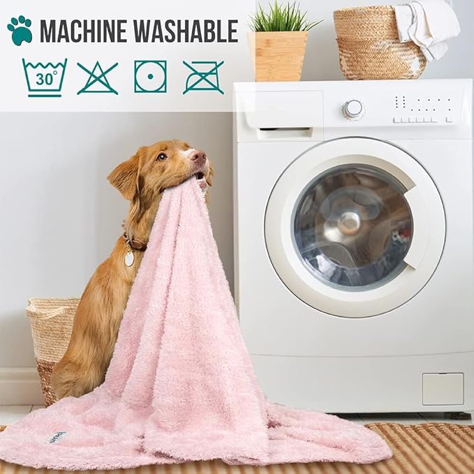 PetAmi Dog Blanket for Small Dogs Pink, Fluffy Soft Puppy Blanket, Sherpa Fleece Cat Blanket for Kitten Doggie, Calming Pet Blanket Throw for Couch Sofa Bed Washable, Small 24x32
