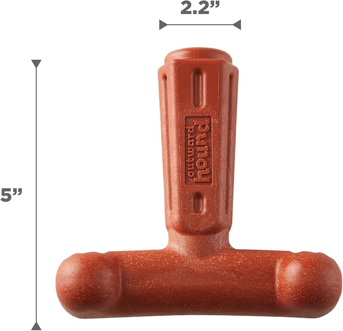 Dogwood Hold & Chew Dog Toy – Real-Wood Blend, Beef Scented, 3 Chewable Ends, Moderate Chewers, Large, 5" x 5.2" x 2.2"