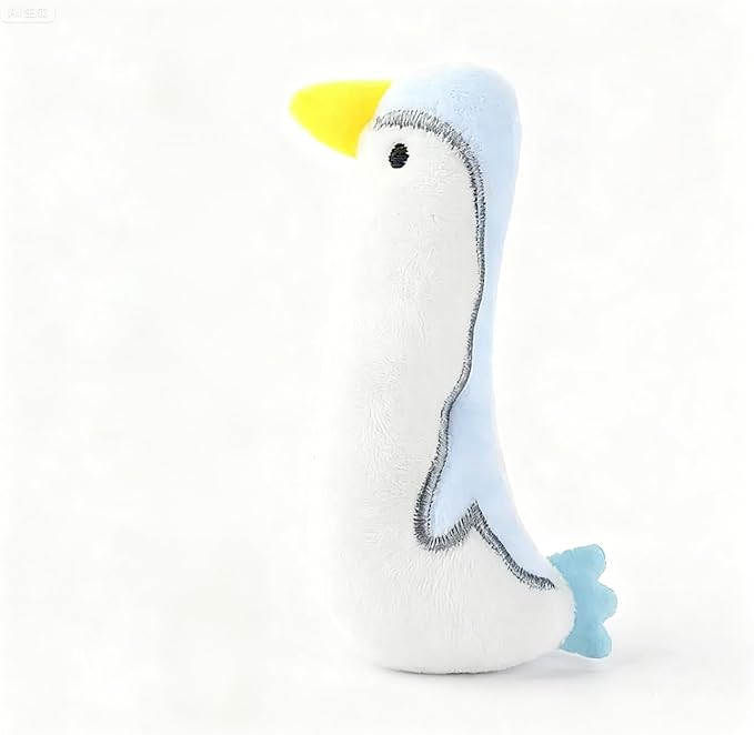 Cat Toy Interactive Toy Cute Plush Kittens Kitty Penguin Shaped Toy, White Cat Chew Catnip Toy Indoor Penguin Toys for Cats （4.7 inch - 1pcs - 006