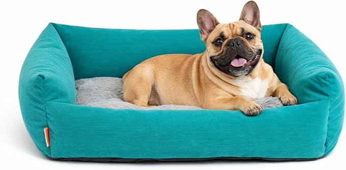 Dog Bed for Small Dogs - Bed for Medium Small Size Dogs Washable - Orthopedic, Calming & Warming Durable Pet Bed with Anti-Slip Bottom 25 Inches