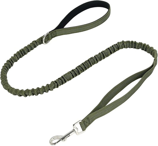 WYuZe 4ft Bungee Dog Leash Reflective Soft Handle Small Medium Dogs No Pull | Stretch Shock Absorbing Nylon Leash for Anti-pull Walking Training