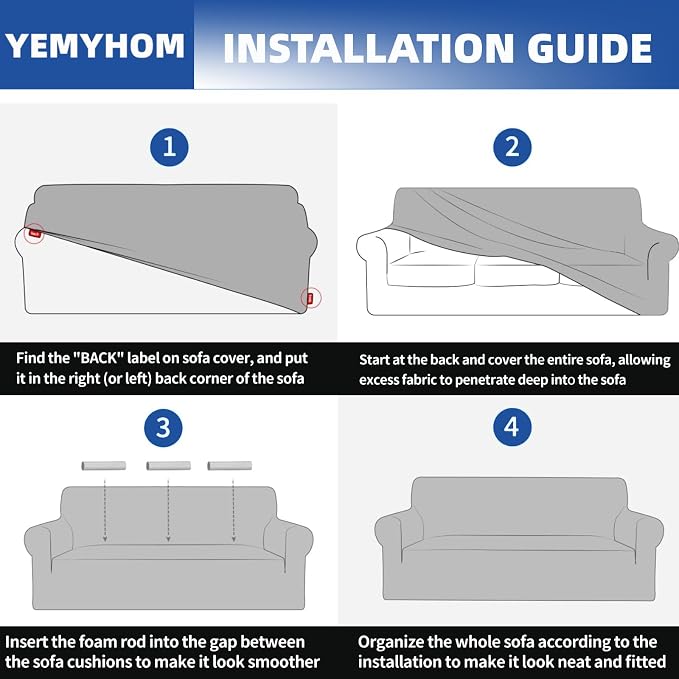 YEMYHOM Couch Cover Latest Jacquard Design High Stretch Sofa Chair Covers for Living Room, Pet Dog Cat Proof Armchair Slipcover Non Slip Magic Elastic Furniture Protector (Small, Begonia Leaf Coffee)