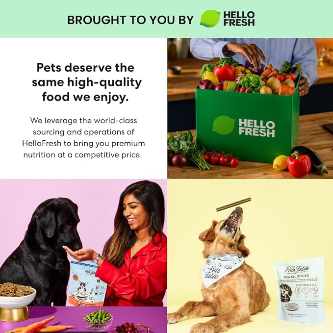 The Pets Table Dental Chews for Dogs 28 Sticks (20 oz), Chicken, Mint & Parsley | Dental Treats/Teeth Cleaning Chews | Removes Plaque and Tarter | Dental Sticks for Bad Breath Treatment | Dental Bones