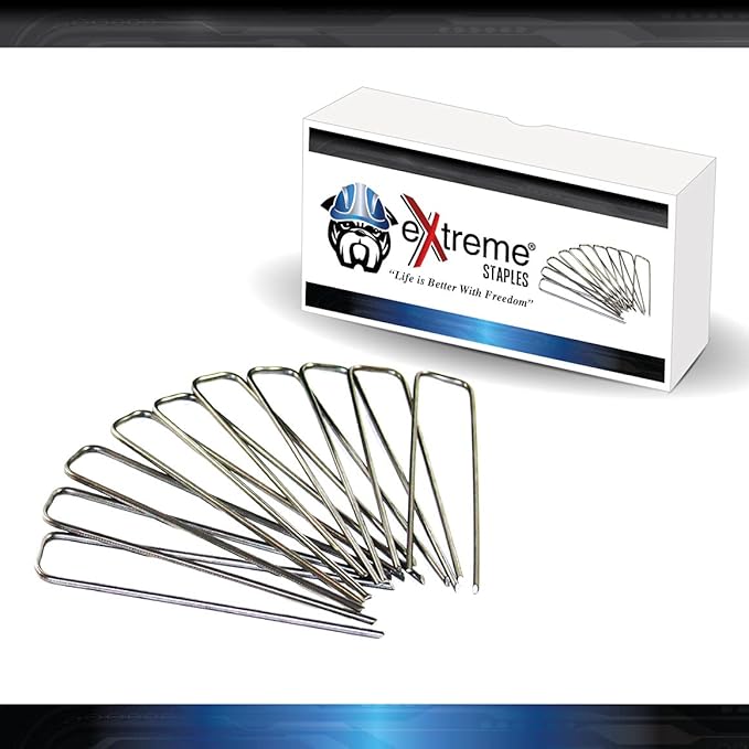 Extreme Dog Fence Pet Fence Staples for Electric Dog Fences and Sod or Garden - 100 Staples